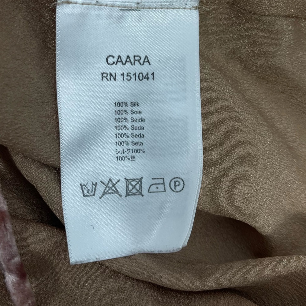 CAARA 100% Silk Crushed Velvet Spaghetti Strap Cami Camisole Top In Rust M - Picture 13 of 16